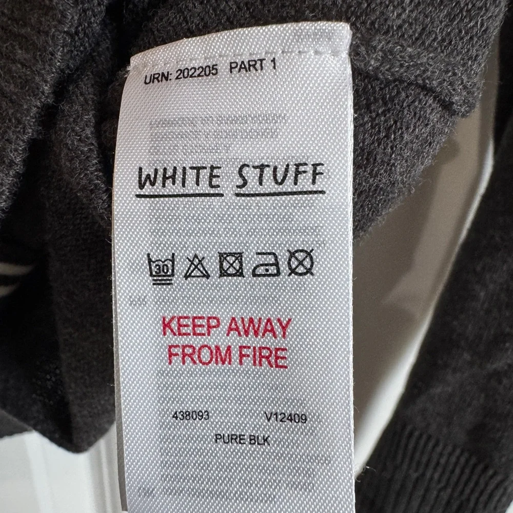 White Stuff Lulu Cardigan 100% Organic Cotton Gray Charcoal UK 8 - Picture 5 of 5